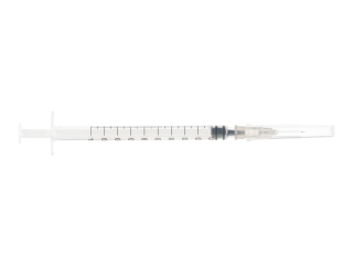 Шприц одноразовый SANAMEDICAL®️ объемом 1 мл Луер Слип с иглой 27 G (0,40 х13 мм)