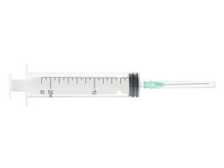Шприц одноразовый SANAMEDICAL®️ объемом 20 мл Луер Слип с иглой 21 G (0,80 х40 мм)