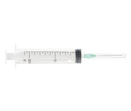 Шприц одноразовый SANAMEDICAL®️ объемом 20 мл Луер Слип с иглой 21 G (0,80 х40 мм)