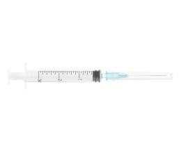 Шприц одноразовый SANAMEDICAL®️ объемом 3 мл Луер Слип с иглой 23 G (0,60 х30 мм)