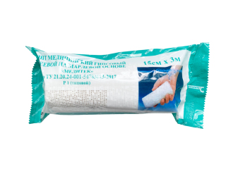 Бинт гипсовый 3х15, время захватывания 5-10 мин "Медитек"