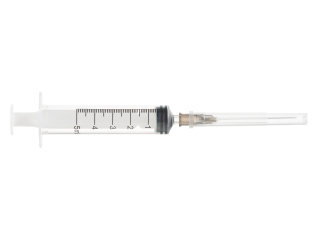 Шприц одноразовый SANAMEDICAL®️ объемом 5 мл Луер Слип с иглой 22 G (0,70 х40 мм)