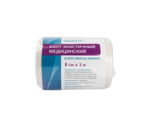 Бинт эластичный 3 м*8 см с застежкой