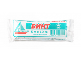 Бинт нестерильный пл. 28(+-2) г/м2 в инд. уп.  5мх10см