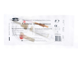 Системы трансфузионные для переливания крови с пластиковым шипом в пробку игла 1.2*40 мм