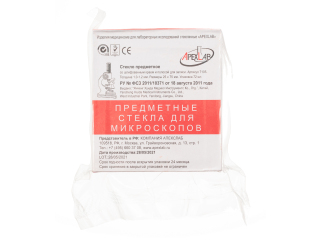 Стекло предметное 75*25*1,0-1,2мм с шлифованными краями и полосой для записи