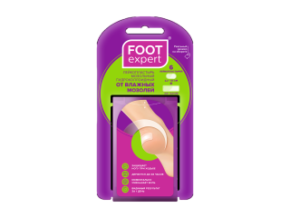 FOOT EXPERT Гидроколлоидный пластырь НАБОР (2,9 см х 6,0 см - 3шт, 2,2 см х 4,1 см - 3 шт)