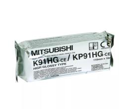 Бумага для УЗИ MITSUBISHI KP91HG-ce 110 мм. х 18 м. глянцевая  (220 снимков)  ОРИГИНАЛ