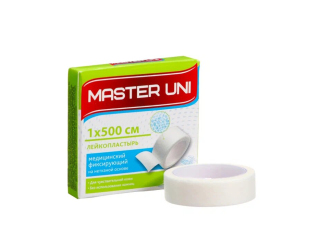 Лейкопластырь 1х500 см Master Uni  на нетканой основе