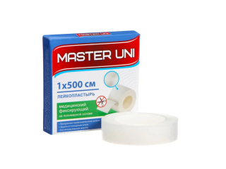 Лейкопластырь 1х500 см Master Uni на полимерной основе