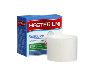 Лейкопластырь 3х500 см Master Uni на полимерной основе