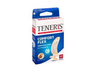 Лейкопластырь TENERIS COMFORT FLEX бактерицидный с ионами серебра на суперэластичной полимерной основе