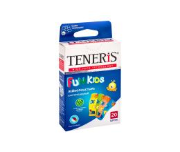 Лейкопластырь TENERIS FUN KIDS бактерицидный с ионами серебра на полимерной основе с рисунком