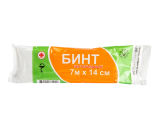 Бинт нестерильный в инд. уп. пл.28 г/м2, 7 м*14 см (Размер ТУ)