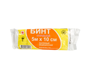 Бинт стерильный пл.28 г/м2, 5 м*10 см (Размер ТУ)