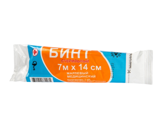 Бинт стерильный пл.28 г/м2, 7 м*14 см (Размер ТУ)
