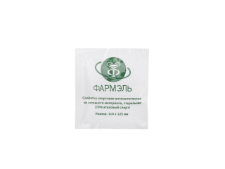 Салфетка спиртовая 11.0*12.5 см (70% этиловый спирт)