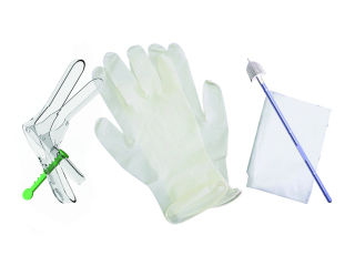 Набор изделий гинекологических одноразовый стерильный «Фемина®»: зеркало по Куско прозрачное М, цервикальная щетка ДиаСкрин, салфетка 50х50, перчатки М