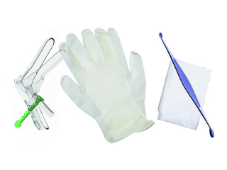 Набор изделий гинекологических одноразовый стерильный «Фемина®»: зеркало по Куско прозрачное S, ложка Фолькмана, салфетка 50х50, перчатки М