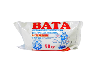 Вата хирургическая нестерильная 50 г. "Лейко"