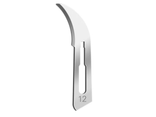 Лезвие хирургическое р-р №12, стерильное одноразовое ENSENT углеродистая сталь