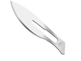 Лезвие хирургическое р-р №24, стерильное одноразовое ENSENT углеродистая сталь