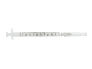 Шприц инсулиновый U-100 двухдетальный 1,0 мл. в комплекте с иглой 0,4х13 мм