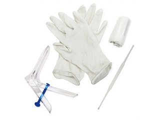 Набор гинекологический тип №3 "Юнона" (зеркало по Куско, подкладная салфетка 40*60, перчатки р-р М, ложка Фолькмана)