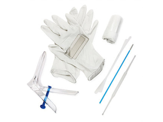 Набор гинекологический тип №5 "Юнона" (зеркало по Куско, подкладная салфетка 40*60, перчатки опудренные р-р М, ложка Фолькмана, шпатель Эйера, цитощетка, 2 предметных стекла)