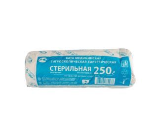 Вата хирургическая стерильная 250 г. "Ника"