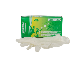 Перчатки латексные смотровые н/с опудреные S