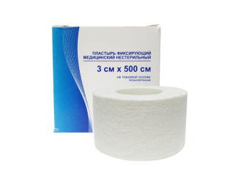 Лейкопластырь, катушка 3х500 см (оксид цинка и натуральная каучуковая смола)