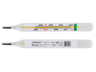 Термометр медицинский Meridian (БЕЗ РТУТИ) в пластиковом футляре